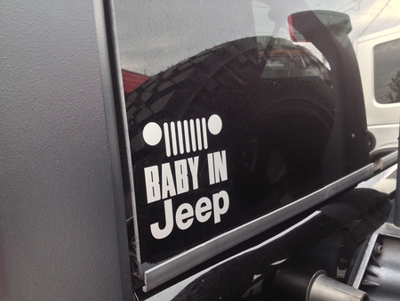 BABY IN JEEP　カッティングステッカー